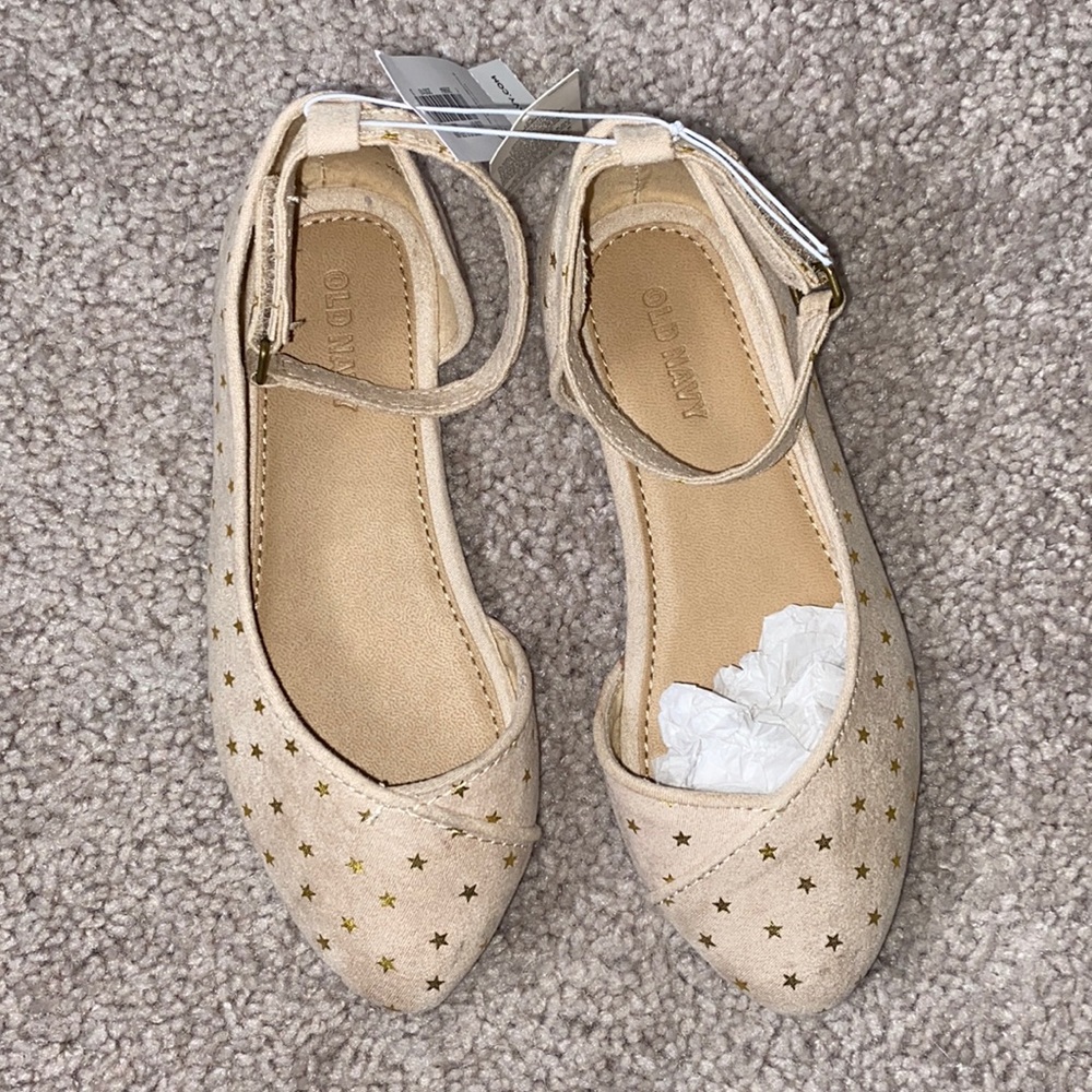 Brand new ankle strap flats with stars ⭐️